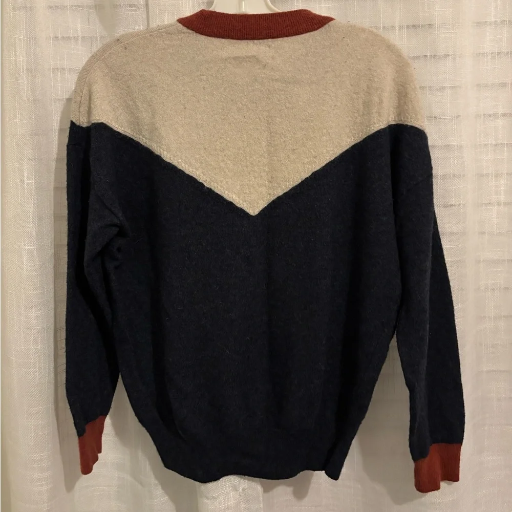 Madewell Yoke Colorblock Chevron Sweater - Picture 3 of 6